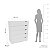 Cômoda Porto Moderna Organizadora 90x104cm com 5 Gavetas e 4 Pés - Imagem 17