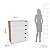 Cômoda Porto Moderna Organizadora 90x104cm com 5 Gavetas e 4 Pés - Imagem 7