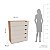 Cômoda Porto Moderna Organizadora 90x104cm com 5 Gavetas e 4 Pés - Imagem 3