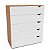 Cômoda Porto Moderna Organizadora 90x104cm com 5 Gavetas e 4 Pés - Imagem 6