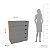 Cômoda Porto Moderna Organizadora 90x104cm com 5 Gavetas e 4 Pés - Imagem 5
