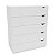 Cômoda Porto Moderna Organizadora 90x104cm com 5 Gavetas e 4 Pés - Imagem 14