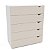 Cômoda Porto Moderna Organizadora 90x104cm com 5 Gavetas e 4 Pés - Imagem 10