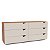 Cômoda Porto Moderna 150x63cm c/ 6 Gavetas Puxadores Embutidos e 6 Pés - Imagem 2