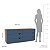 Cômoda Porto Moderna 150x63cm c/ 6 Gavetas Puxadores Embutidos e 6 Pés - Imagem 9