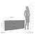 Cômoda Porto Moderna 150x63cm c/ 6 Gavetas Puxadores Embutidos e 6 Pés - Imagem 13