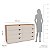 Cômoda de Casal Porto 150x84cm com 8 Gavetas e Puxadores Embutidos - Imagem 3