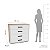 Cômoda Valência Compacta Organizadora 90x84cm com 4 Gavetas - Imagem 7