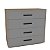 Cômoda Valência Compacta Organizadora 90x84cm com 4 Gavetas - Imagem 6