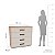 Cômoda Valência Compacta Organizadora 90x84cm com 4 Gavetas - Imagem 3