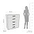 Cômoda Valência Moderna Vertical 90x104cm com 5 Gavetas - Imagem 17