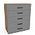 Cômoda Valência Moderna Vertical 90x104cm com 5 Gavetas - Imagem 6