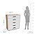Cômoda Valência Moderna Vertical 90x104cm com 5 Gavetas - Imagem 7