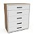 Cômoda Valência Moderna Vertical 90x104cm com 5 Gavetas - Imagem 10