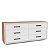 Cômoda Valência Moderna Organizadora 150x63cm com 6 Gavetas - Imagem 6