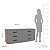 Cômoda Valência Moderna Organizadora 150x63cm com 6 Gavetas - Imagem 5