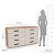 Cômoda de Casal Valência Moderna 150x84cm com 8 Gavetas - Imagem 3