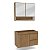 Conjunto Gabinete Banheiro c/ Espelheira Travertino 80x170cm 2 Gavetas - Imagem 2