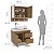 Conjunto Gabinete Banheiro c/ Espelheira Travertino 80x170cm 2 Gavetas - Imagem 4