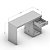Mesa Escrivaninha Malta Escritório/Home Office 120x75,5cm 2 Gavetas - Imagem 8