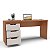 Mesa Escrivaninha Madri Escritório/Home Office 163x77cm 3 Gavetas - Imagem 3