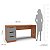 Mesa Escrivaninha Madri Escritório/Home Office 163x77cm 3 Gavetas - Imagem 8