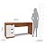 Mesa Escrivaninha Porto Escritório/Home Office 163x77cm 3 Gavetas - Imagem 11