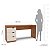 Mesa Escrivaninha Porto Escritório/Home Office 163x77cm 3 Gavetas - Imagem 5