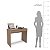 Mesa Escrivaninha Tijuca Escritório/Home Office 90x75,5cm 2 Gavetas - Imagem 5