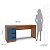 Mesa Escrivaninha Valência Escritório/Home Office 163x77cm 3 Gavetas - Imagem 14