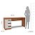 Mesa Escrivaninha Valência Escritório/Home Office 163x77cm 3 Gavetas - Imagem 3
