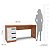 Mesa Escrivaninha Valência Escritório/Home Office 163x77cm 3 Gavetas - Imagem 10