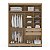 Roupeiro Barcelona em MDF 180,5x235,5 2 Gavetas 4 Portas com Espelho - Imagem 3