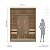 Roupeiro Barcelona em MDF 177x235,5cm 2 Portas de Correr com Espelho - Imagem 4