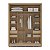 Roupeiro Barcelona MDF 177X235,5cm 4 Gavetas e 2 Portas de Correr - Imagem 3