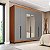 Roupeiro Casal Madri 242x214cm 4 Gavetas e 6 Portas com Espelho - Imagem 7