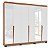 Roupeiro Casal Porto 242x214cm 4 Prateleiras e 6 Portas com Espelho - Imagem 10