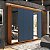 Roupeiro Casal Porto 242x214cm 4 Prateleiras e 6 Portas com Espelho - Imagem 9