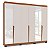 Roupeiro Casal Porto 242x214cm 4 Prateleiras e 6 Portas com Espelho - Imagem 2