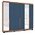 Roupeiro Casal Porto 242x214cm 4 Prateleiras e 6 Portas com Espelho - Imagem 14