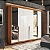 Roupeiro Casal Porto 242x214cm 4 Prateleiras e 6 Portas com Espelho - Imagem 7