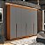 Roupeiro Casal Porto 242x214cm com 6 Portas e Puxadores Embutidos - Imagem 5