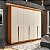 Roupeiro Casal Porto 242x214cm com 6 Portas e Puxadores Embutidos - Imagem 1