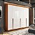 Roupeiro Casal Porto 242x214cm com 6 Portas e Puxadores Embutidos - Imagem 7