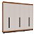 Roupeiro Casal Valência 242X214cm 4 Prateleiras 4 Gavetas e 6 Portas - Imagem 2