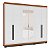 Roupeiro Casal Valência 242x214cm 4 Gavetas 6 Portas com Espelho - Imagem 6