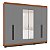 Roupeiro Casal Valência 242x214cm 4 Gavetas 6 Portas com Espelho - Imagem 2