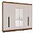 Roupeiro Casal Valência 242x214cm 4 Gavetas 6 Portas com Espelho - Imagem 2