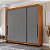 Roupeiro Lisboa 217x213cm com 4 Gavetas e 3 Portas de Correr - Imagem 5