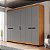 Roupeiro Casal Lisboa 242x214cm com 4 Gavetas 4 Prateleiras e 6 Portas - Imagem 5